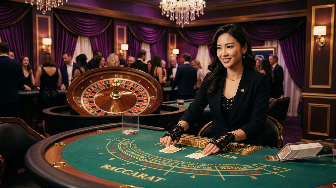 Pinas77 Live Casino Real Dealer Baccarat and Roulette Tables